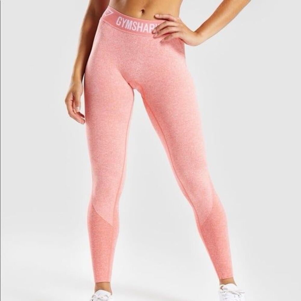 Gymshark Flex High Athletic Leggings Peach Coral XS